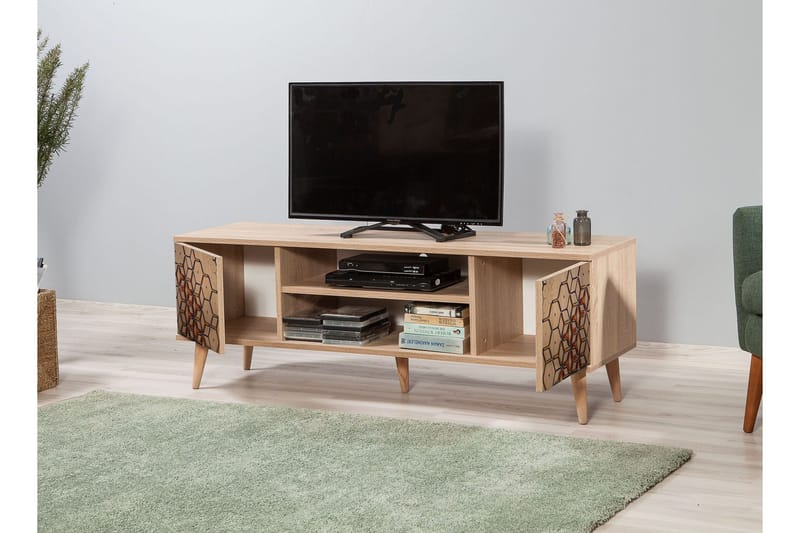 Brokind TV-Bänk 140 cm - Brun - Möbler - Tv möbel & mediamöbel - TV bänk & mediabänk