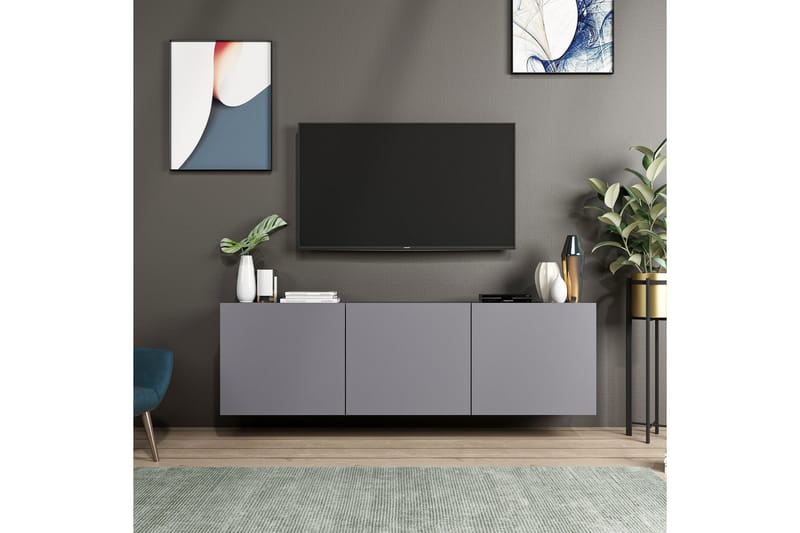 Bruce Tv-bänk 150x31 cm Svart - Hanah Home - TV bänk & mediabänk