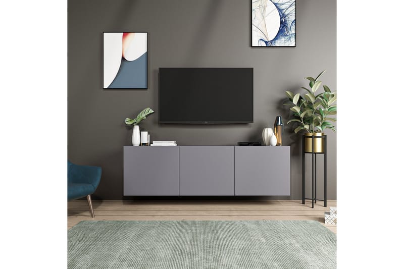 Bruce Tv-bänk 150x31 cm Svart - Hanah Home - TV bänk & mediabänk