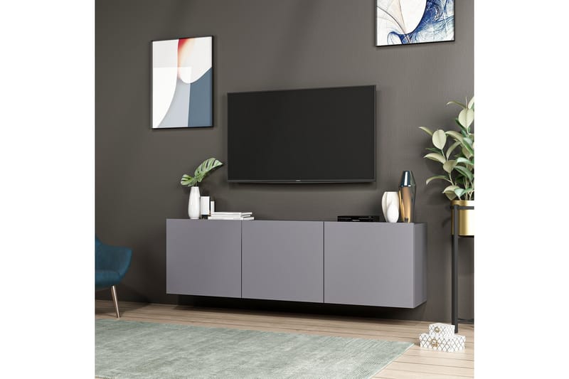 Bruce Tv-bänk 150x31 cm Svart - Hanah Home - TV bänk & mediabänk