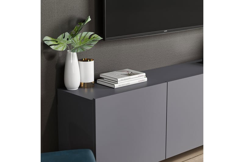 Bruce Tv-bänk 150x31 cm Svart - Hanah Home - Möbler - Tv möbel & mediamöbel - TV bänk & mediabänk