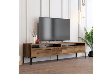 Brutorp Golvstående Tv-bänk 180 cm med Förvaring i Valnöt - Brun - Möbler - Tv möbel & mediamöbel - TV bänk & mediabänk
