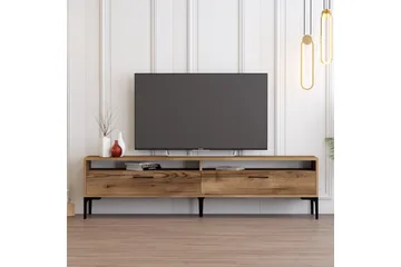 Brutorp Golvstående Tv-bänk 180 cm med Förvaring i Valnöt - Brun - Möbler - Tv möbel & mediamöbel - TV bänk & mediabänk
