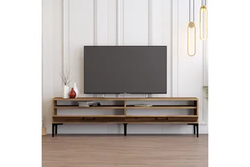 Brutorp Golvstående Tv-bänk 180 cm med Förvaring i Valnöt - Brun - Möbler - Tv möbel & mediamöbel - TV bänk & mediabänk
