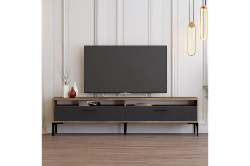 Brutorp Tv-bänk 180 cm - Valnöt/Antracit - Möbler - Tv möbel & mediamöbel - TV bänk & mediabänk