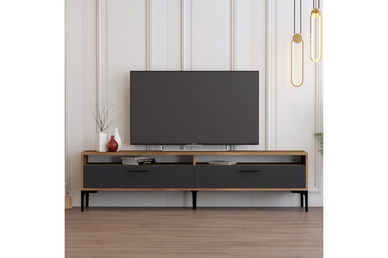 Brutorp Tv-bänk 180 cm - Valnöt/Antracit - Möbler - Tv möbel & mediamöbel - TV bänk & mediabänk