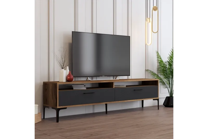 Brutorp Tv-bänk 180 cm - Valnöt/Antracit - Möbler - Tv möbel & mediamöbel - TV bänk & mediabänk