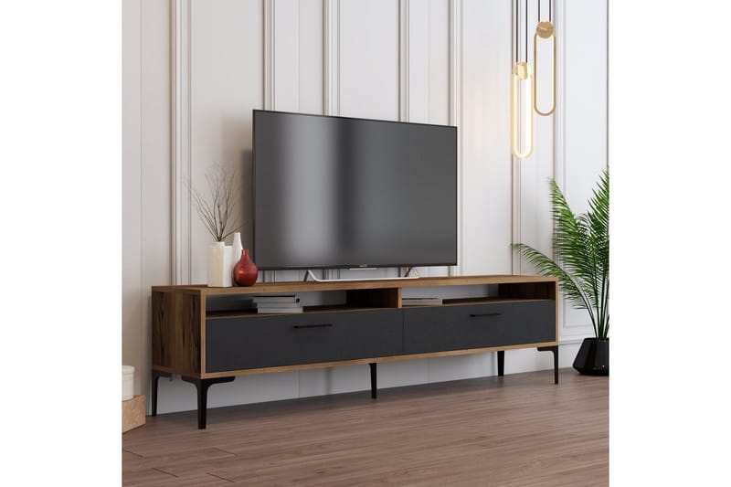 Brutorp Tv-bänk 180 cm - Valnöt/Antracit - Möbler - Tv möbel & mediamöbel - TV bänk & mediabänk