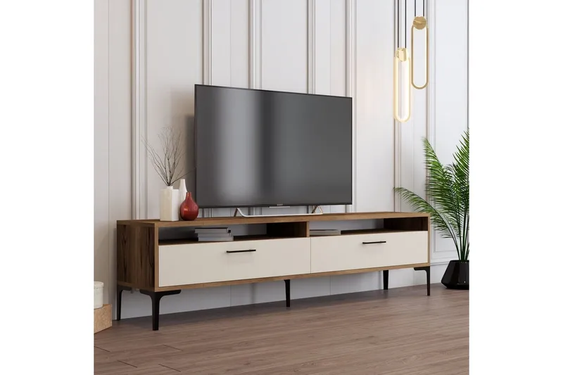 Brutorp Tv-bänk 180 cm - Valnöt/Cream - Möbler - Tv möbel & mediamöbel - TV bänk & mediabänk