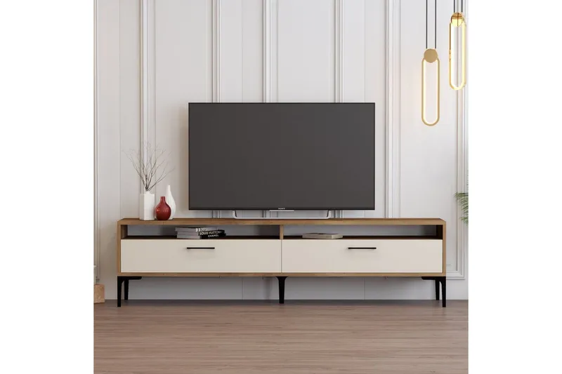 Brutorp Tv-bänk 180 cm - Valnöt/Cream - Möbler - Tv möbel & mediamöbel - TV bänk & mediabänk