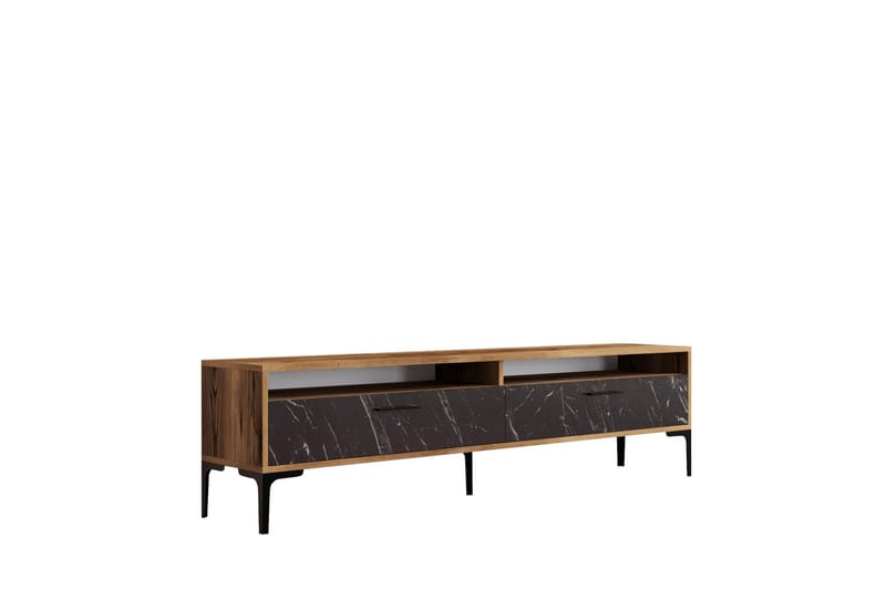 Brutorp Tv-bänk 180 cm - Valnöt/Svart Marmor - Möbler - Tv möbel & mediamöbel - TV bänk & mediabänk