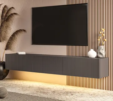 Bruveri TV-bänk 180x28,6x31,4 cm - Antracit - Möbler - Tv möbel & mediamöbel - TV bänk & mediabänk