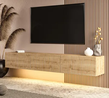 Bruveri TV-bänk 180x28,6x31,4 cm - Sapphire Oak - Möbler - Tv möbel & mediamöbel - TV bänk & mediabänk