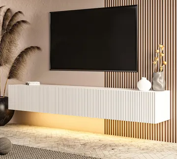 Bruveri TV-bänk 180x28,6x31,4 cm - Vit - Möbler - Tv möbel & mediamöbel - TV bänk & mediabänk