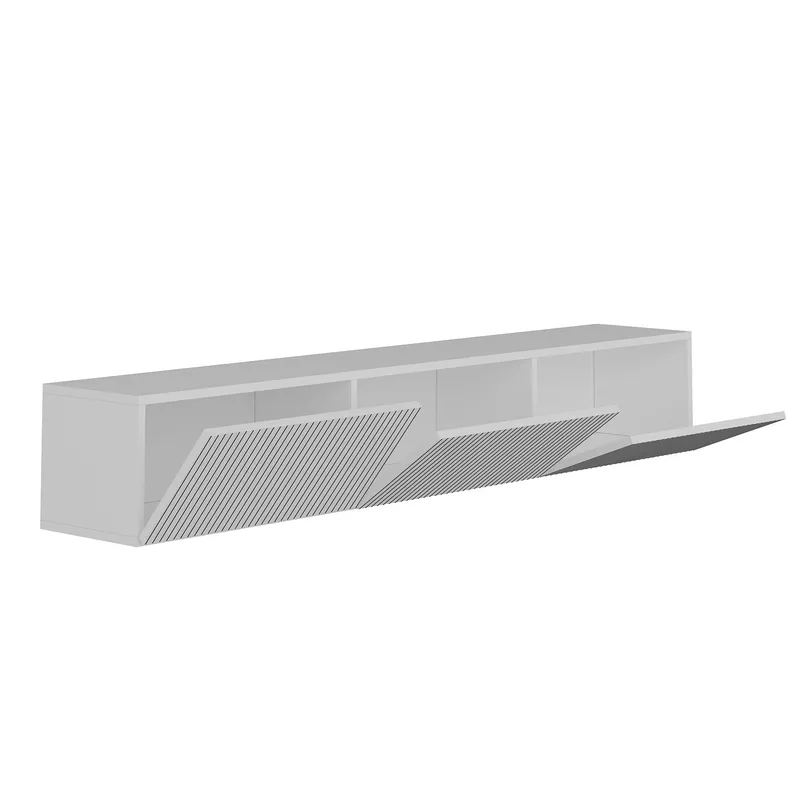 Bruveri TV-bänk 180x28,6x31,4 cm - Vit - Möbler - Tv möbel & mediamöbel - TV bänk & mediabänk