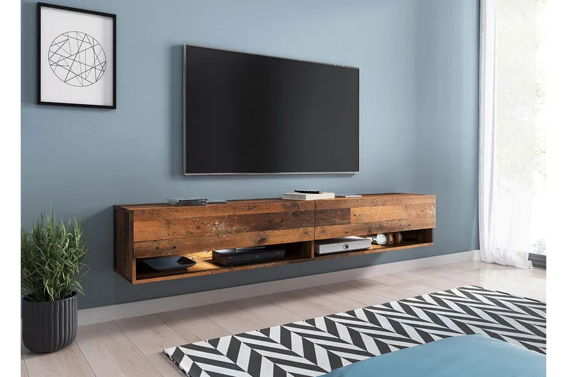 Brya Tv-skåp 180 cm RGB LED - Natur - Möbler - Tv möbel & mediamöbel - TV bänk & mediabänk