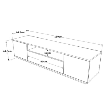 Brynnor Tv-bänk 180 cm - Valnöt - Möbler - Tv möbel & mediamöbel - TV bänk & mediabänk