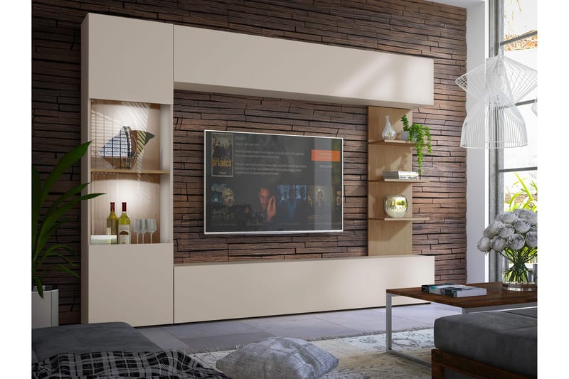 Bunda Tv-möbelset 250x30 cm - Beige - Möbler - Tv möbel & mediamöbel - TV-möbelset
