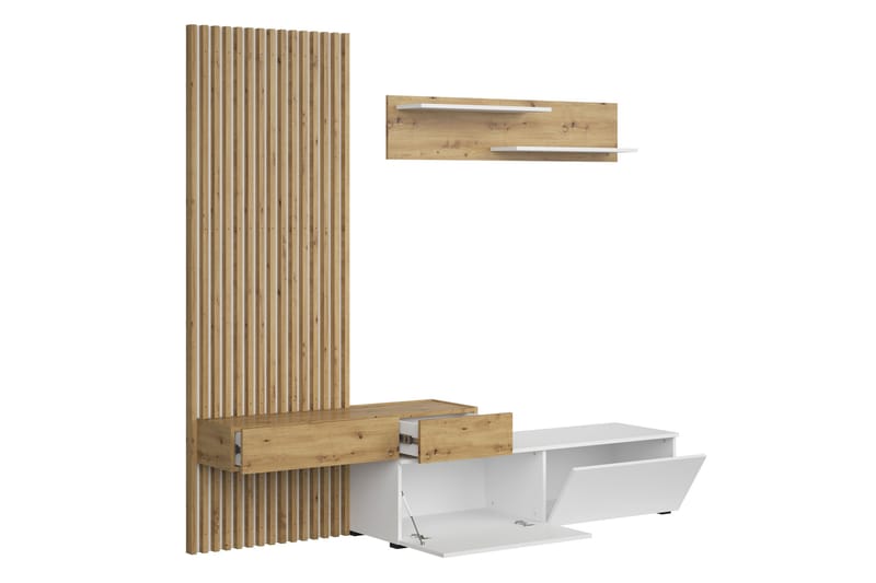 Bunkar Tv-möbelset 210x43 cm - Brun/Svart - Möbler - Tv möbel & mediamöbel - TV-möbelset