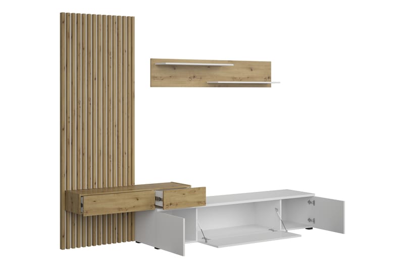 Bunkar Tv-möbelset 250x43 cm - Brun/Svart - Möbler - Tv möbel & mediamöbel - TV-möbelset