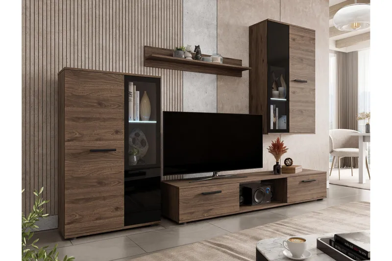 Bunta Tv-möbelset, Brun