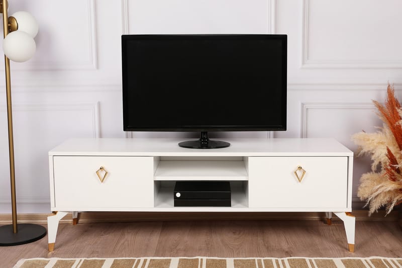 Buvillage Tv-bänk 143 cm - Vit - TV bänk & mediabänk
