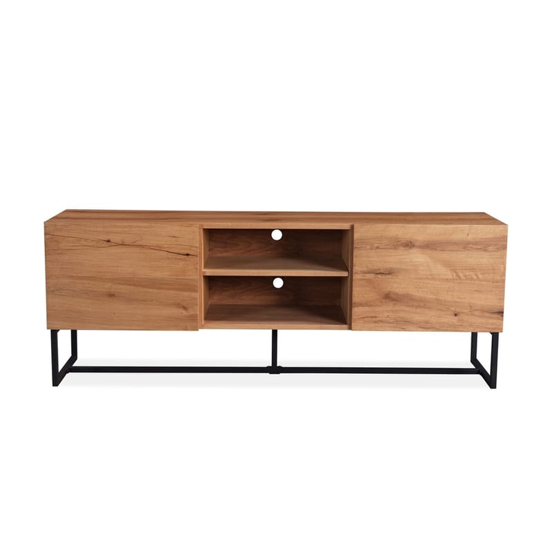Byron Golvstående Rektangulär TV-bänk 160 cm med Förvaring i Ek - Beige - Möbler - Tv möbel & mediamöbel - TV bänk & mediabänk