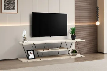 Canaz Tv-bänk 120 cm - Svart/Marmor - Möbler - Tv möbel & mediamöbel - TV bänk & mediabänk