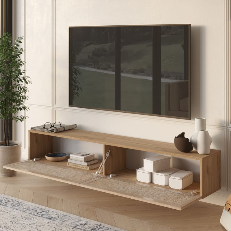 Canto TV-bänk 180x29,6x29,8 cm - Ek - Möbler - Tv möbel & mediamöbel - TV bänk & mediabänk