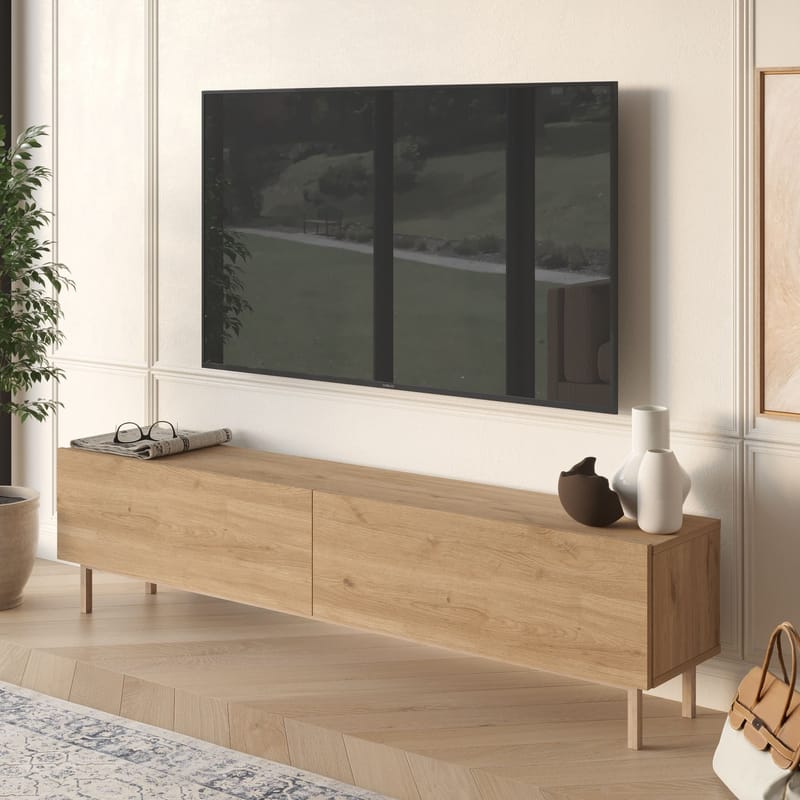 Canto TV-bänk 180x43,3x31,6 cm - Ek - Möbler - Tv möbel & mediamöbel - TV bänk & mediabänk