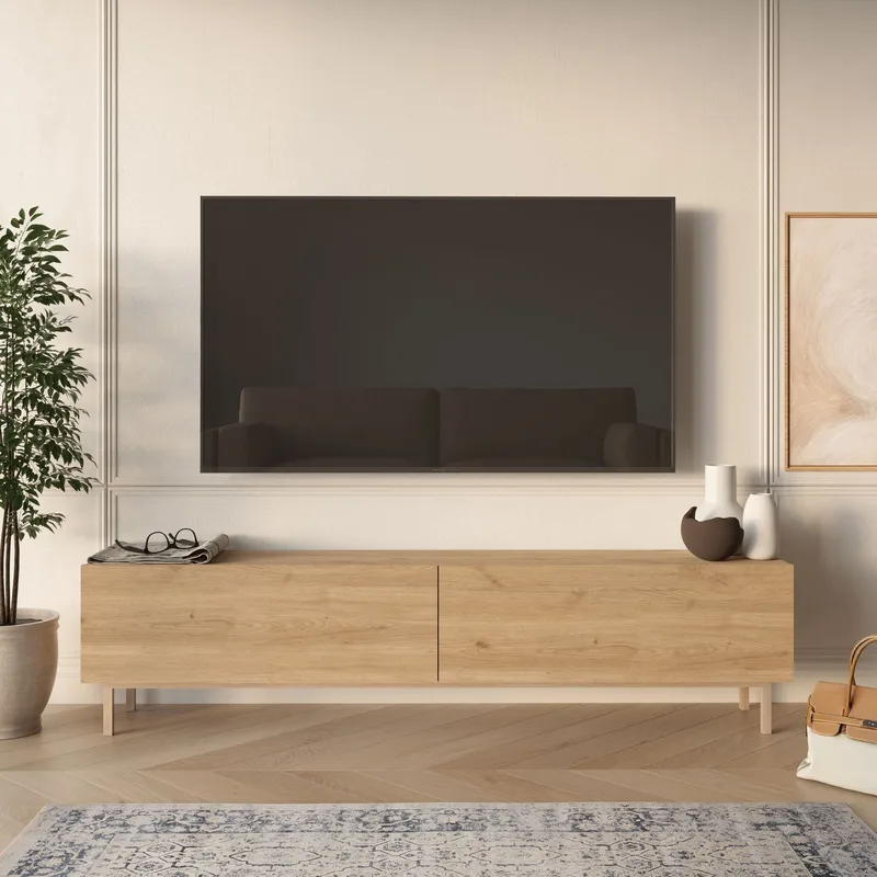 Canto TV-bänk 180x43,3x31,6 cm - Ek - Möbler - Tv möbel & mediamöbel - TV bänk & mediabänk