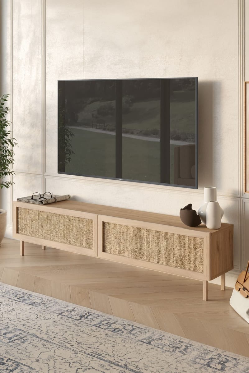 Canto TV-bänk 180x43,3x31,6 cm - Ek - Möbler - Tv möbel & mediamöbel - TV bänk & mediabänk