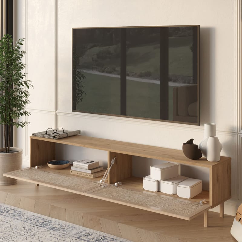 Canto TV-bänk 180x43,3x31,6 cm - Ek - Möbler - Tv möbel & mediamöbel - TV bänk & mediabänk