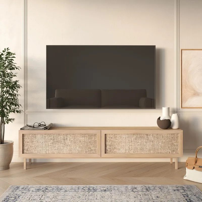 Canto TV-bänk 180x43,3x31,6 cm - Ek - Möbler - Tv möbel & mediamöbel - TV bänk & mediabänk