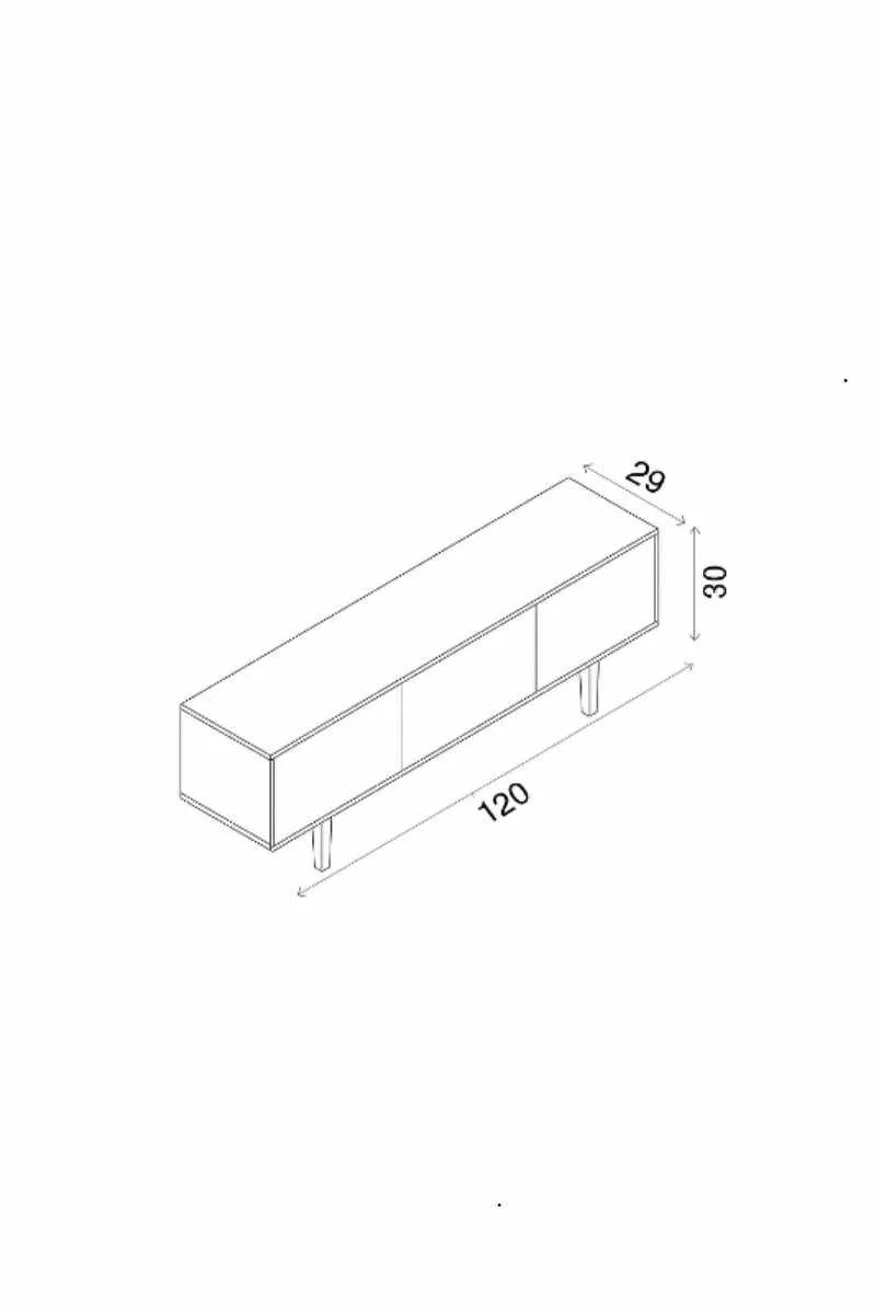 Capella TV-bänk 120x50x29 cm - Vit - Möbler - Tv möbel & mediamöbel - TV bänk & mediabänk