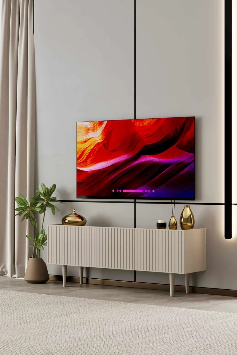 Capella TV-bänk 140x50x29 cm - Sandsten - Möbler - Tv möbel & mediamöbel - TV bänk & mediabänk