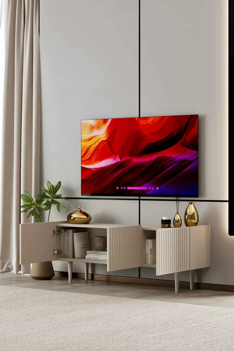 Capella TV-bänk 140x50x29 cm - Sandsten - Möbler - Tv möbel & mediamöbel - TV bänk & mediabänk