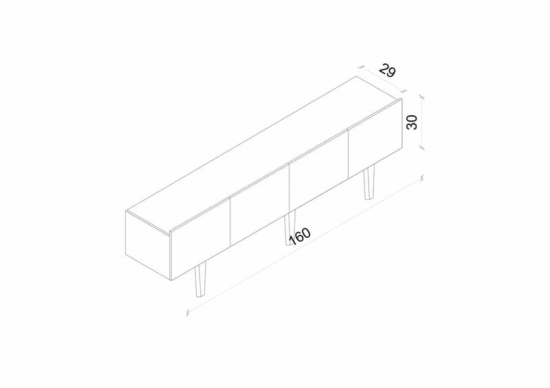 Capella TV-bänk 160x50x29 cm - Sandsten - Möbler - Tv möbel & mediamöbel - TV bänk & mediabänk