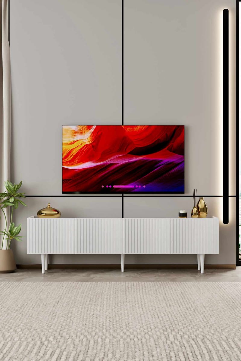 Capella TV-bänk 160x50x29 cm - Vit - Möbler - Tv möbel & mediamöbel - TV bänk & mediabänk