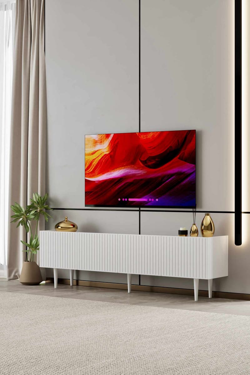 Capella TV-bänk 160x50x29 cm - Vit - Möbler - Tv möbel & mediamöbel - TV bänk & mediabänk