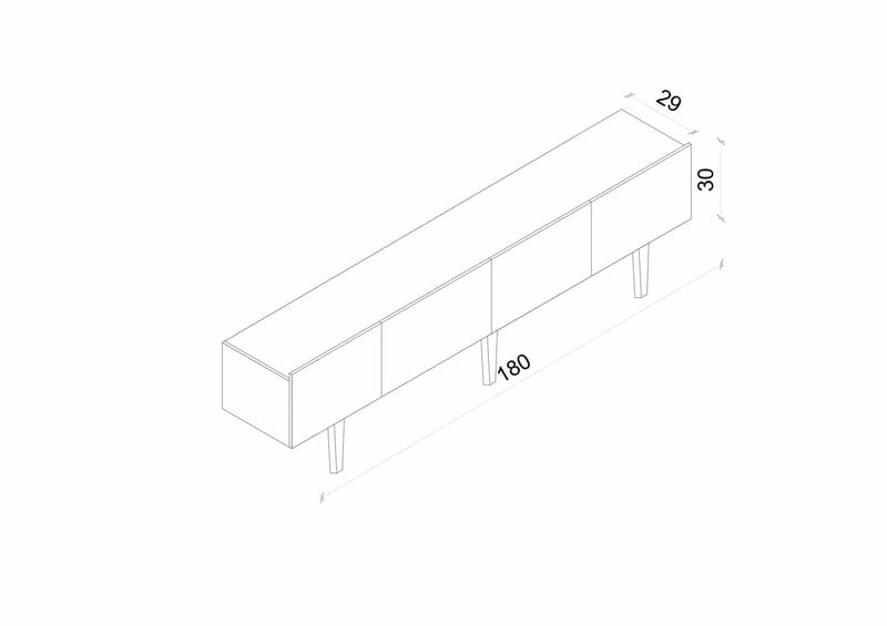 Capella TV-bänk 180x50x29 cm - Sandsten - Möbler - Tv möbel & mediamöbel - TV bänk & mediabänk