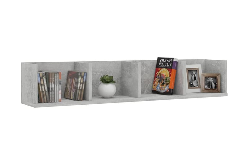 CD-hylla betonggrå 100x18x18 cm spånskiva - Grå - Möbler - Tv möbel & mediamöbel - CD-hylla & DVD-hylla