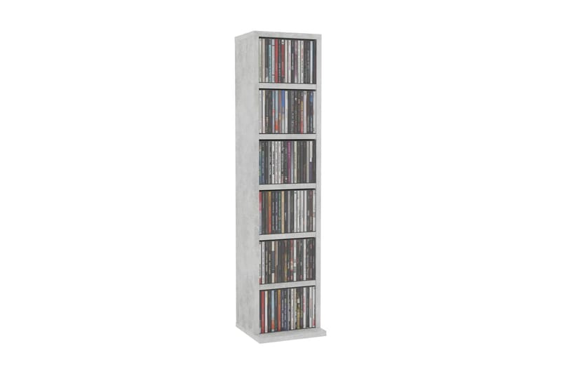 CD-hylla betonggrå 21x20x88 cm spånskiva - Grå - Möbler - Tv möbel & mediamöbel - CD-hylla & DVD-hylla