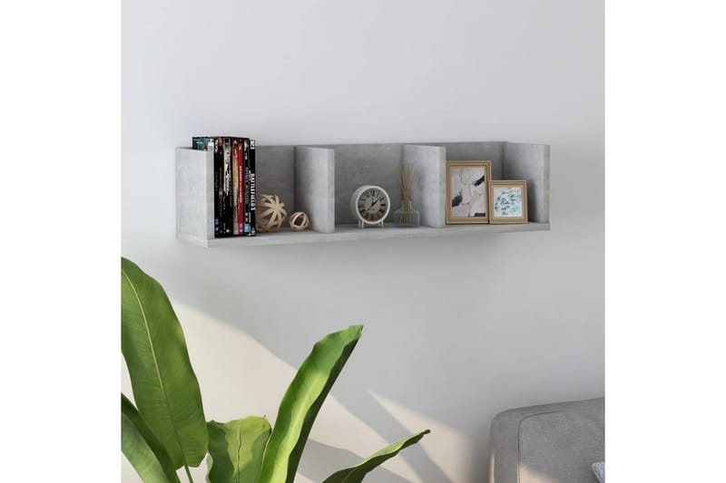 CD-hylla betonggrå 75x18x18 cm spånskiva - Grå - Möbler - Tv möbel & mediamöbel - CD-hylla & DVD-hylla