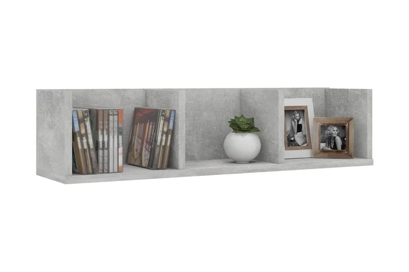 CD-hylla betonggrå 75x18x18 cm spånskiva - Grå - Möbler - Tv möbel & mediamöbel - CD-hylla & DVD-hylla