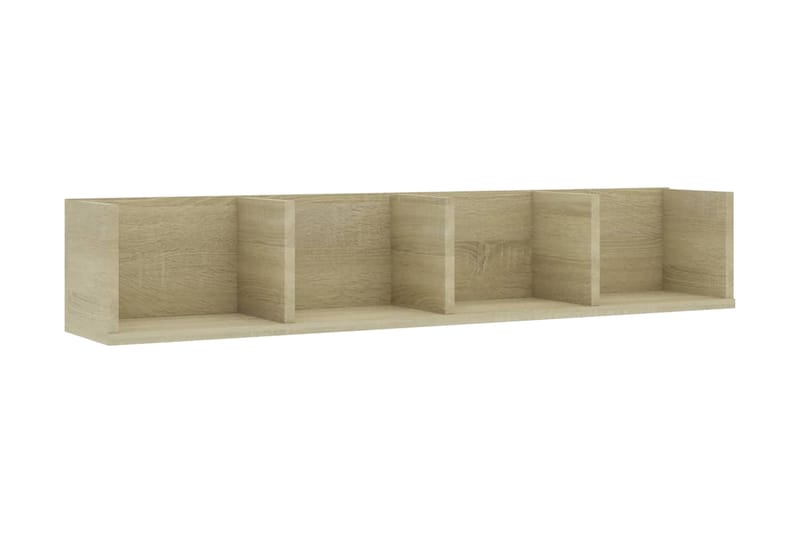 CD-hylla sonama-ek 100x18x18 cm spånskiva - Beige - Möbler - Tv möbel & mediamöbel - CD-hylla & DVD-hylla