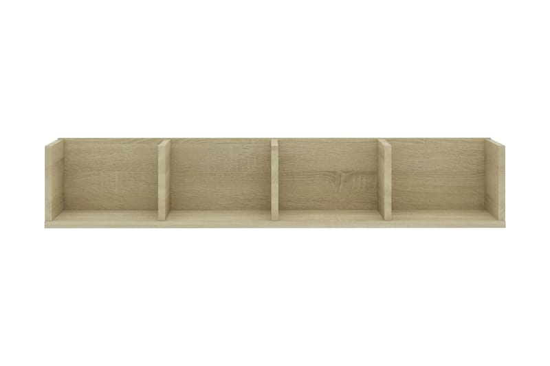CD-hylla sonama-ek 100x18x18 cm spånskiva - Beige - Möbler - Tv möbel & mediamöbel - CD-hylla & DVD-hylla