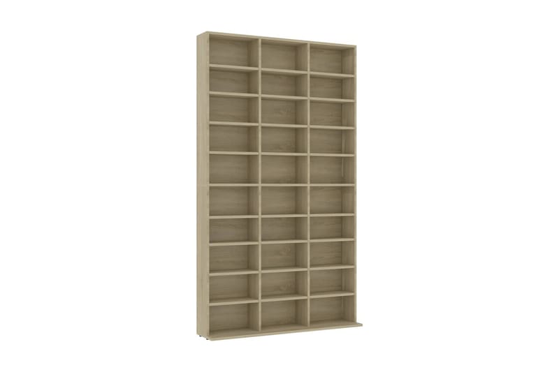 CD-hylla sonoma-ek 102x23x177,5 cm spånskiva - Brun - Möbler - Tv möbel & mediamöbel - CD-hylla & DVD-hylla