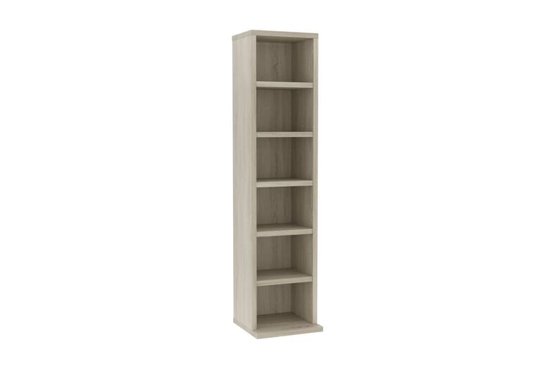 CD-hylla sonoma-ek 21x20x88 cm spånskiva - Brun - Möbler - Tv möbel & mediamöbel - CD-hylla & DVD-hylla