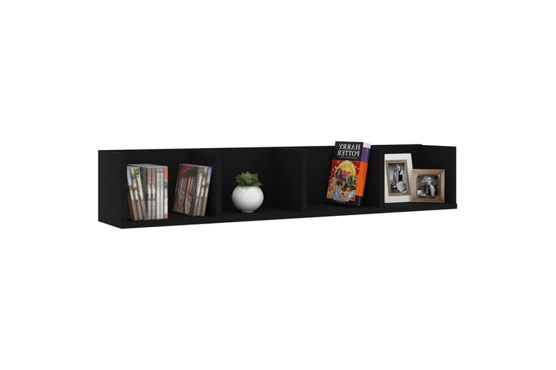 CD-hylla svart 100x18x18 cm spånskiva - Svart - Möbler - Tv möbel & mediamöbel - CD-hylla & DVD-hylla